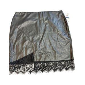 Bar III Pretty in Paint Lace Hem Assymetric Detail Pencil Skirt Size XL